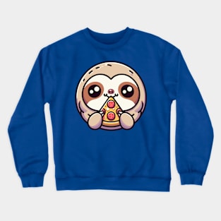 Sloth Eating Pizza Crewneck Sweatshirt